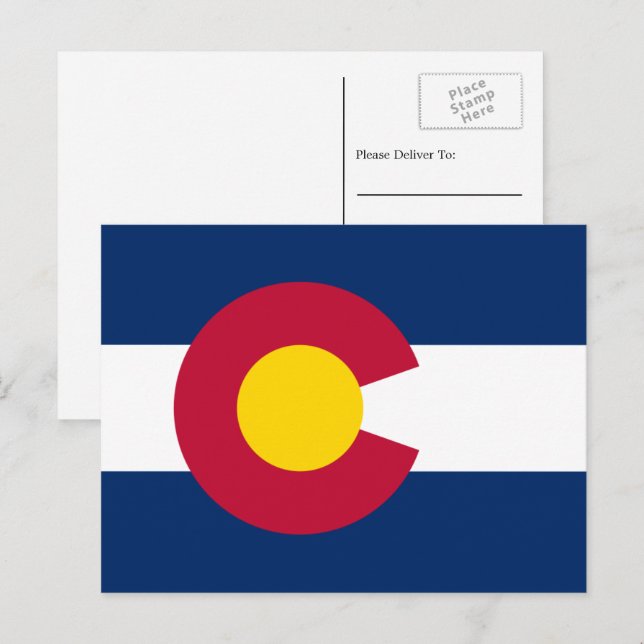 Postal Bandera de Coloradán, Bandera de Colorado (Anverso / Reverso)
