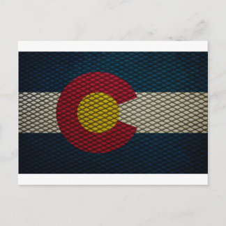 Postal Bandera de Colorado expandida Metalizado asombrosa