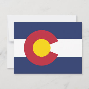Postal Bandera de Colorado Recuerdo Estado Centenario