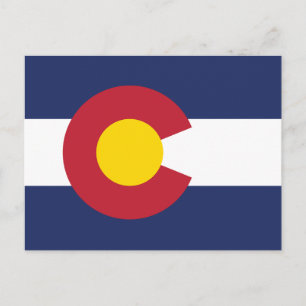 Postal Bandera de Colorado Recuerdo Estado Centenario