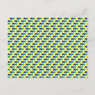 Postal Bandera de colores de Brasil