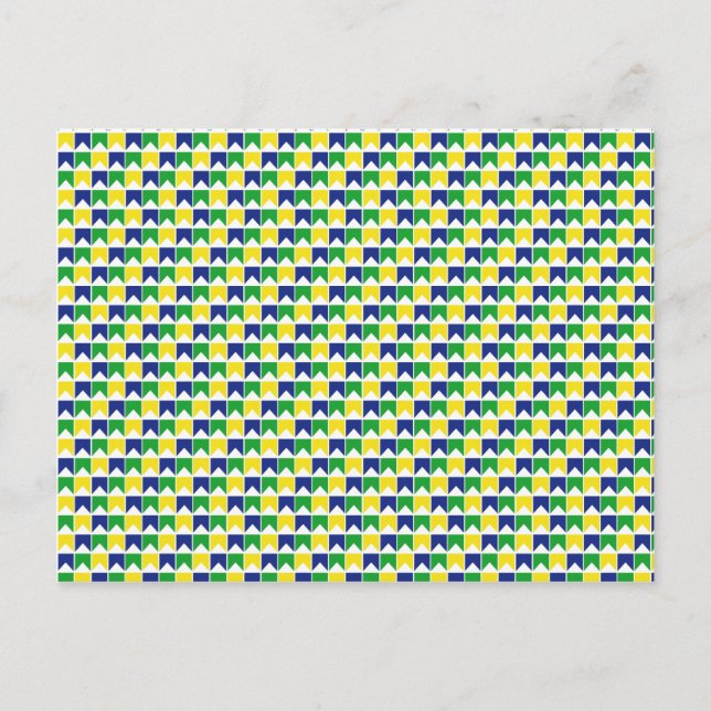 Postal Bandera de colores de Brasil (Anverso)