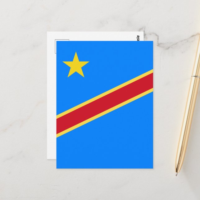 Postal bandera de Congo (Anverso/Reverso In Situ)