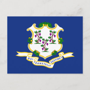 Postal bandera de Connecticut