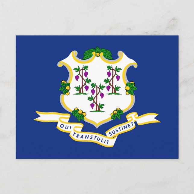 Postal bandera de Connecticut (Anverso)
