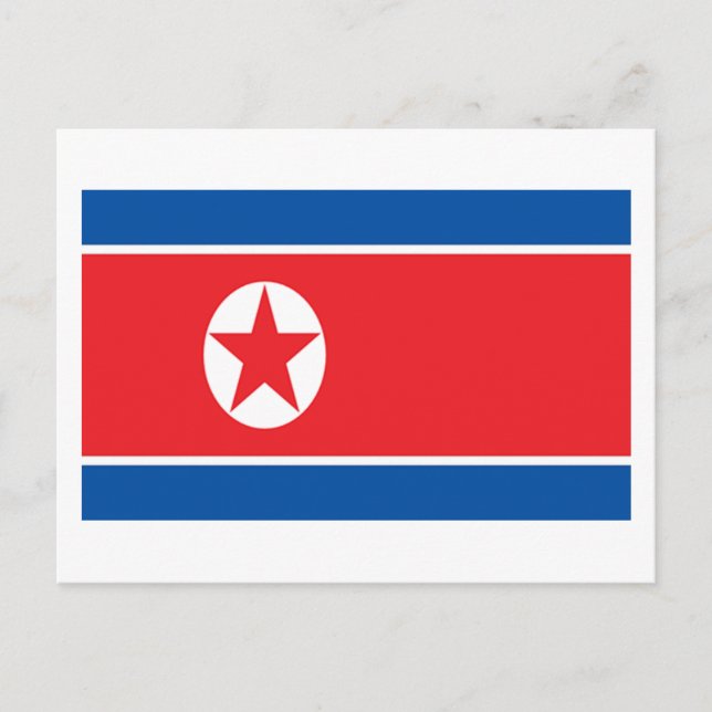 Postal Bandera de Corea del Norte (Anverso)