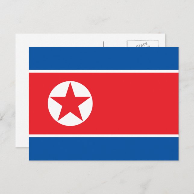 Postal Bandera de Corea del Norte, Bandera de Corea del N (Anverso / Reverso)