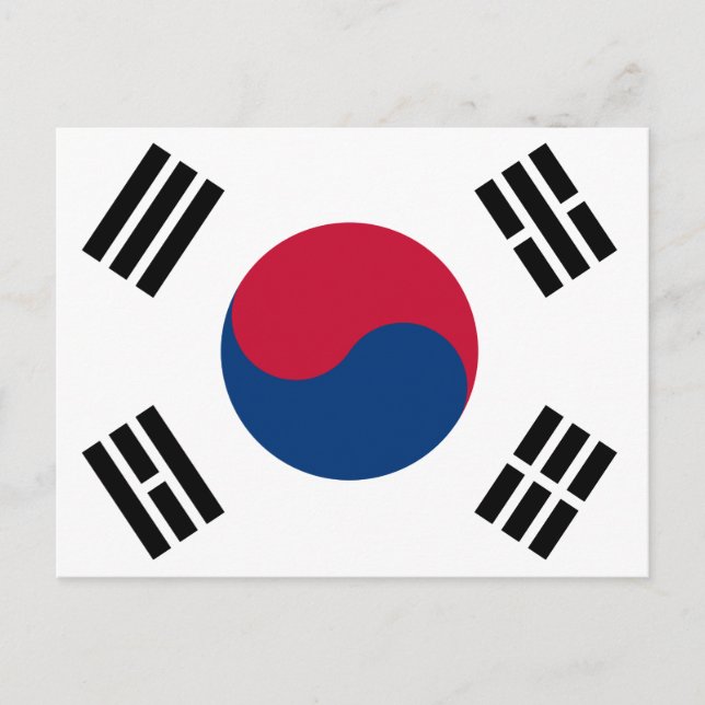 Postal Bandera de Corea del Sur (Anverso)