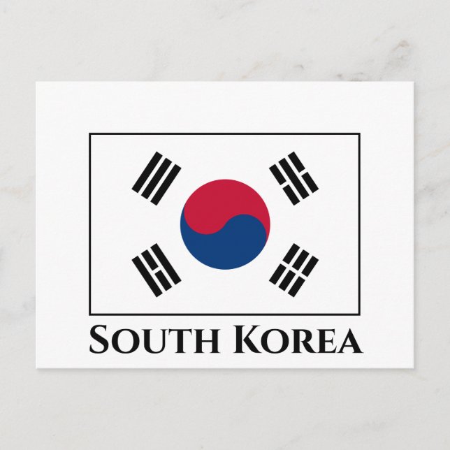 Postal Bandera de Corea del Sur (Anverso)