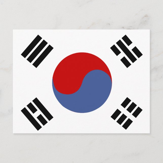 Postal Bandera de Corea del Sur (Anverso)