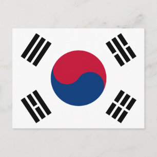 Postal Bandera de Corea del Sur