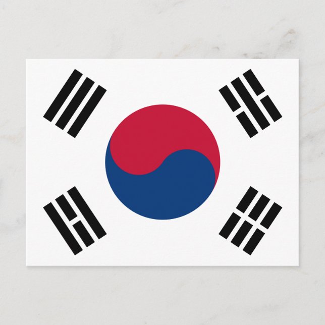 Postal Bandera de Corea del Sur (Anverso)