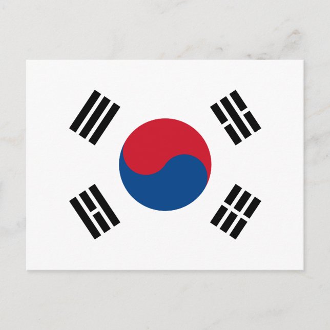 Postal Bandera de Corea del Sur (Anverso)