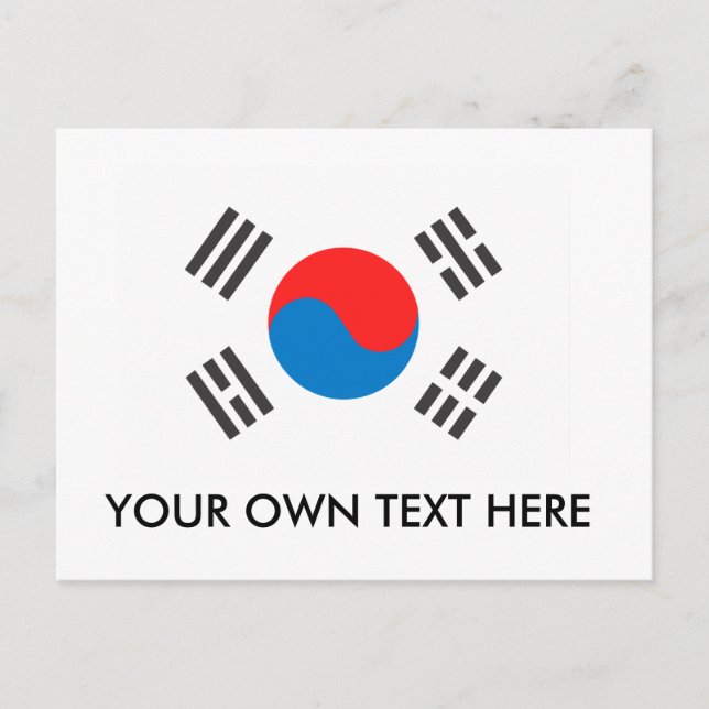 Postal Bandera de Corea del Sur (Anverso)