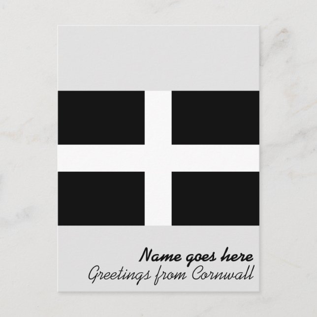 Postal Bandera de Cornualles (Cornwall) (condado de Ingla (Anverso)
