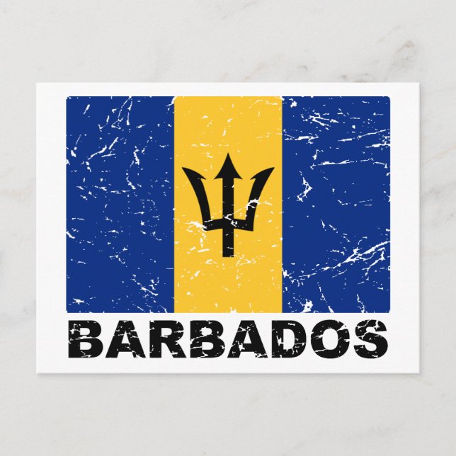 Postal Bandera de cosecha de Barbados (Anverso)