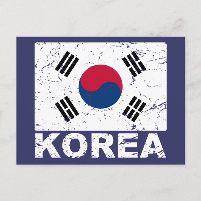 Postal Bandera de cosecha de Corea del Sur (Anverso)