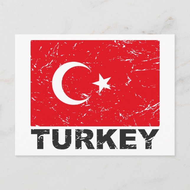 Postal Bandera de cosecha de Turquía (Anverso)