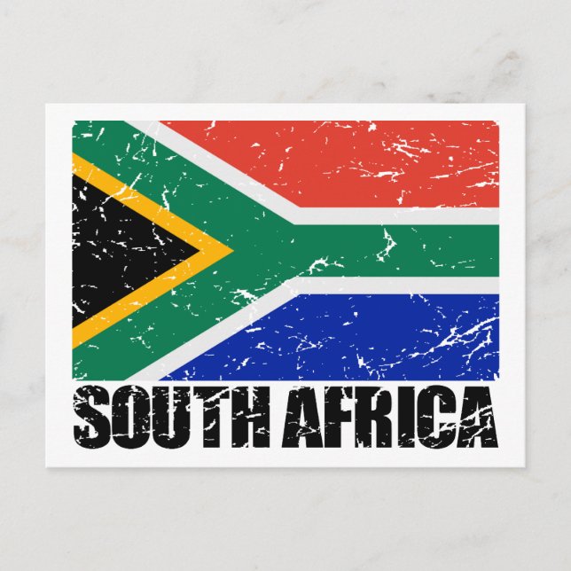 Postal Bandera de cosecha sudafricana (Anverso)