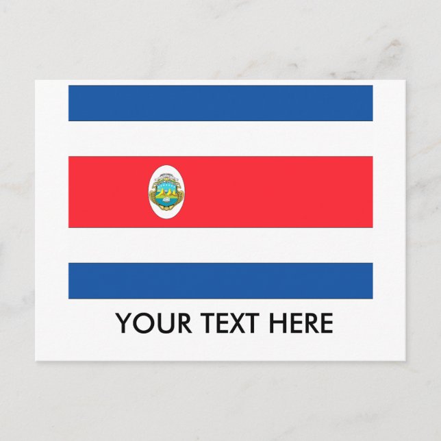 Postal Bandera de Costa Rica (Anverso)