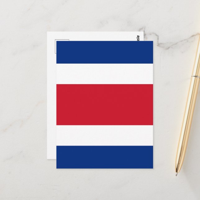 Postal Bandera de Costa Rica (Anverso/Reverso In Situ)