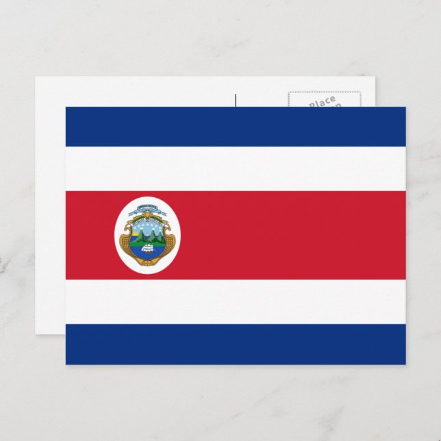 Postal Bandera de Costa Rica, Bandera de Costa Rica (Anverso / Reverso)