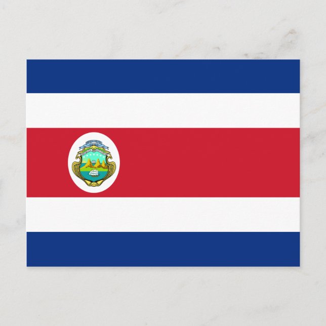 Postal Bandera de Costa Rica CR (Anverso)