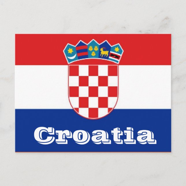Postal bandera de Croacia (Anverso)
