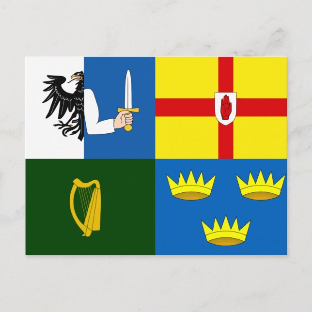 Postal Bandera de cuatro provincias de Irlanda, Iraq (Anverso)