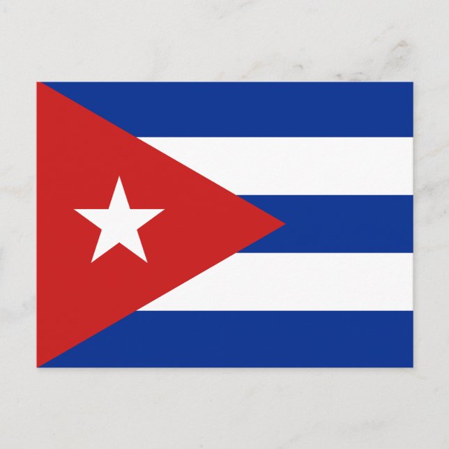 Postal Bandera de Cuba (Anverso)
