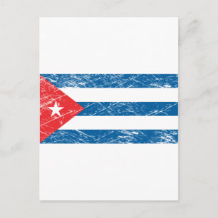 Postal Bandera de Cuba de época