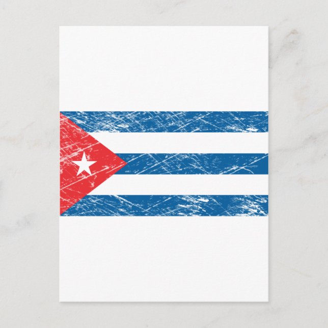 Postal Bandera de Cuba de época (Anverso)