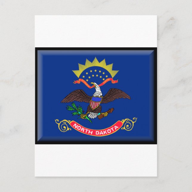 Postal Bandera de Dakota del Norte (Anverso)
