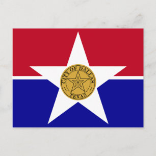 Postal Bandera de Dallas, Texas Postcard