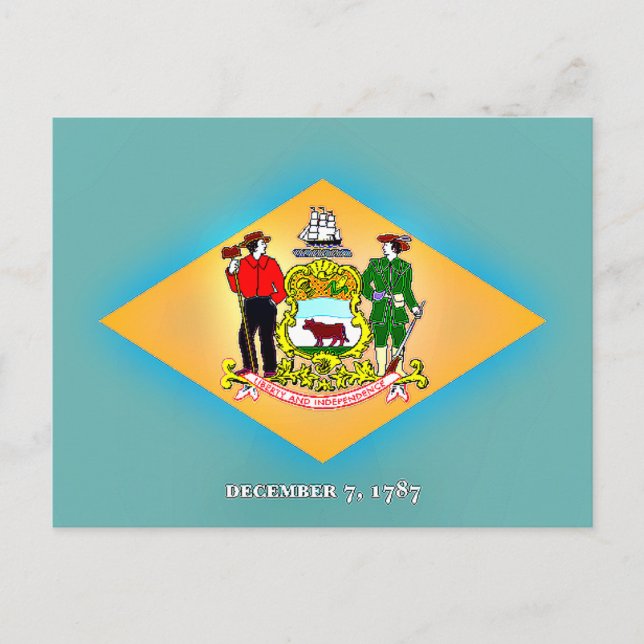Postal Bandera de Delaware  (Anverso)