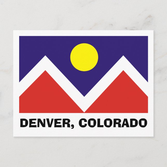 Postal Bandera de Denver, Colorado (Anverso)