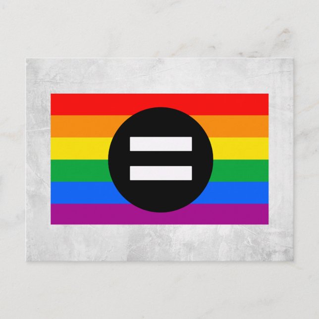 Postal Bandera de Derechos Gay (Anverso)