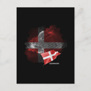 Postal bandera de Dinamarca