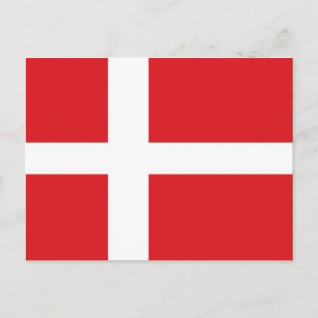 Postal Bandera de Dinamarca (Anverso)