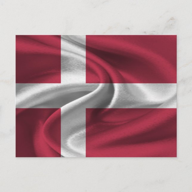 Postal Bandera de Dinamarca (Anverso)