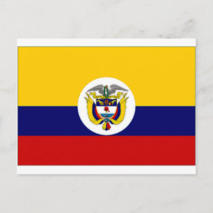 Postal Bandera de diseño naval de Colombia