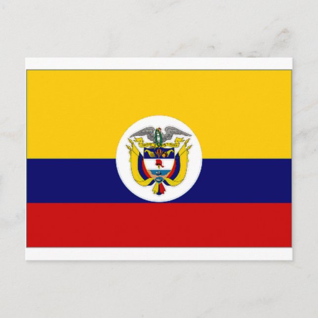 Postal Bandera de diseño naval de Colombia (Anverso)