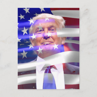 Postal bandera de donald trump