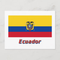Bandera de Ecuador con nombre