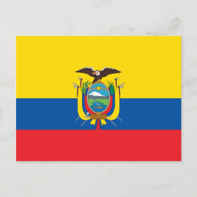 Postal Bandera de Ecuador EC (Anverso)