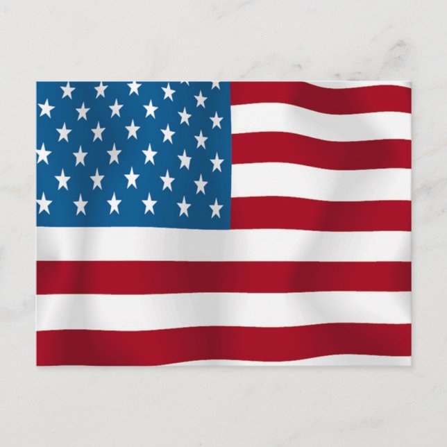 POSTAL BANDERA DE EE. UU. (Anverso)