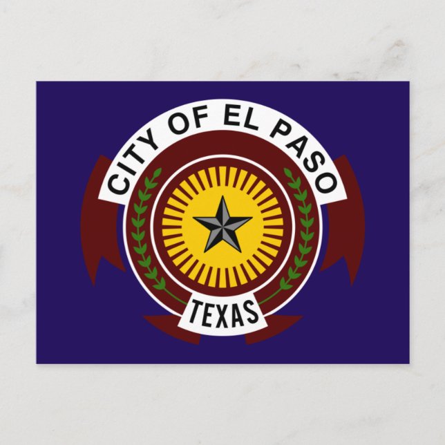 Postal Bandera de El Paso (Anverso)