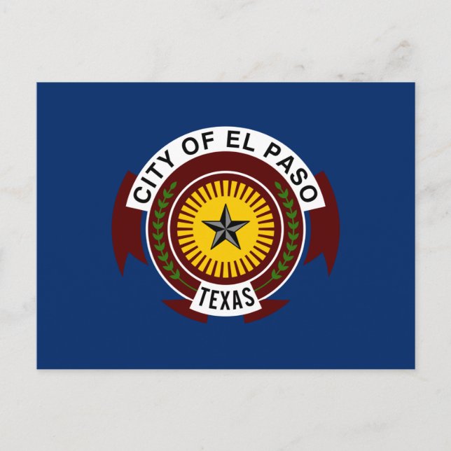 Postal Bandera de El Paso (Texas) (Anverso)