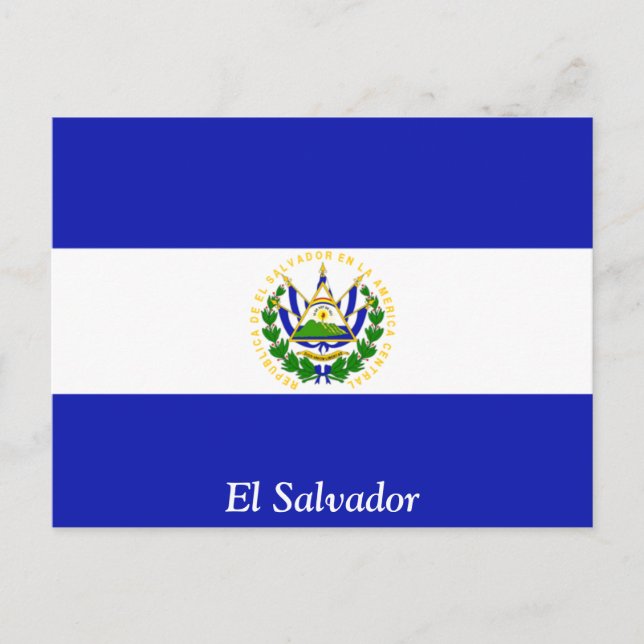 Postal Bandera de El Salvador. (Anverso)
