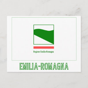 Postal Bandera de Emilia-Romagna con nombre